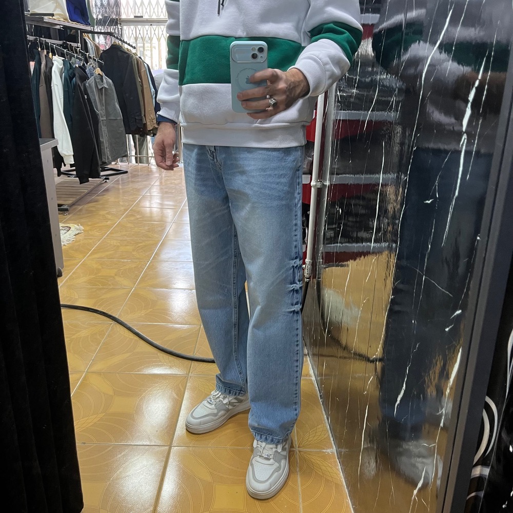 شلوار جین بگ آبی مردانه