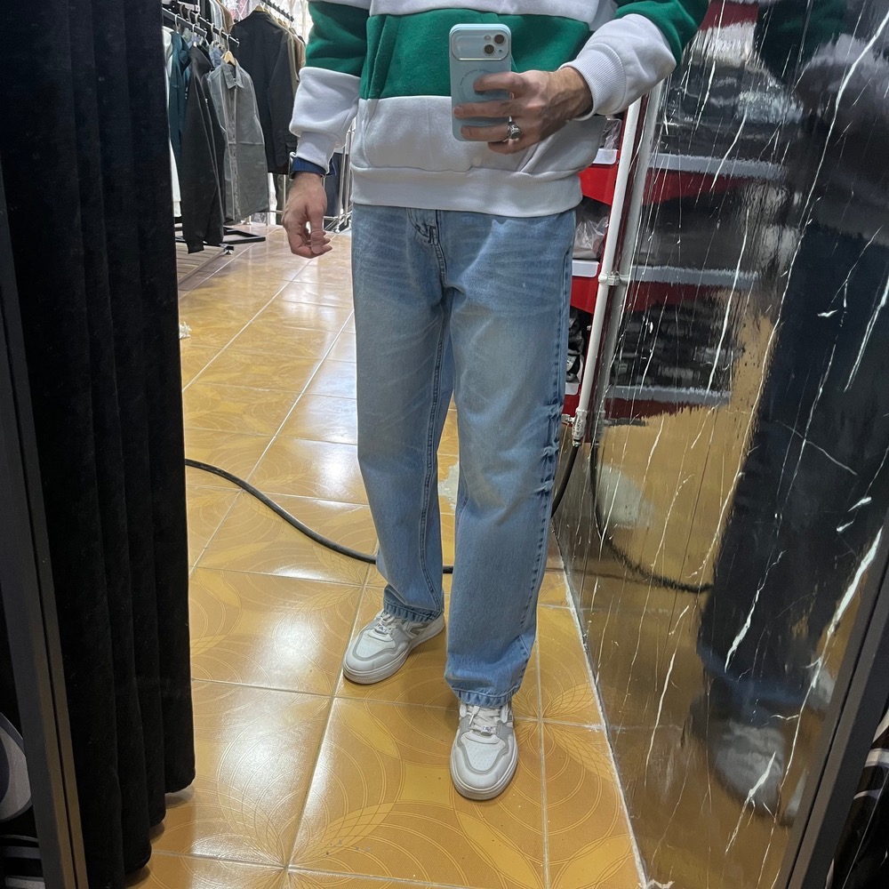 شلوار جین بگ آبی مردانه