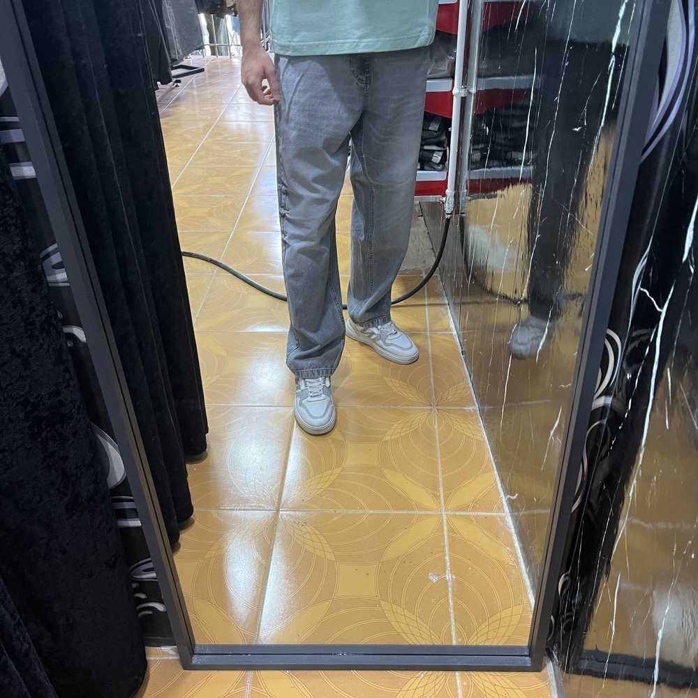 شلوار جین بگ طوسی مردانه