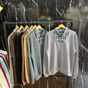 بلوز یقه پیراهنی سلانیک گرم بالا